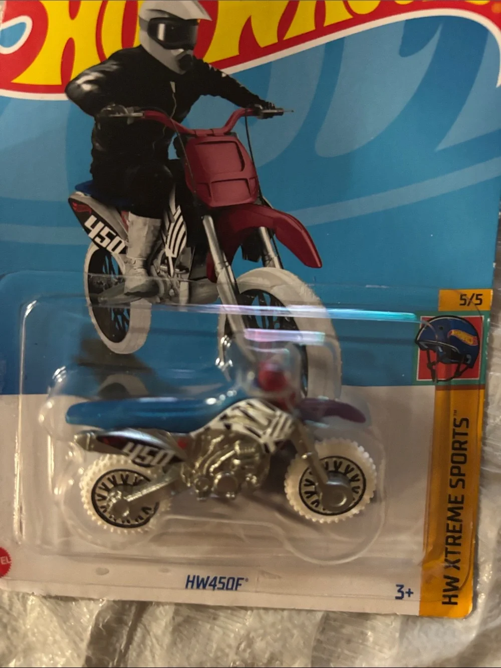 Hot Wheels HW450F Die-Cast Dirt Bike - Blue & White